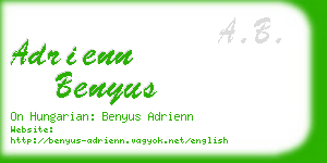 adrienn benyus business card
